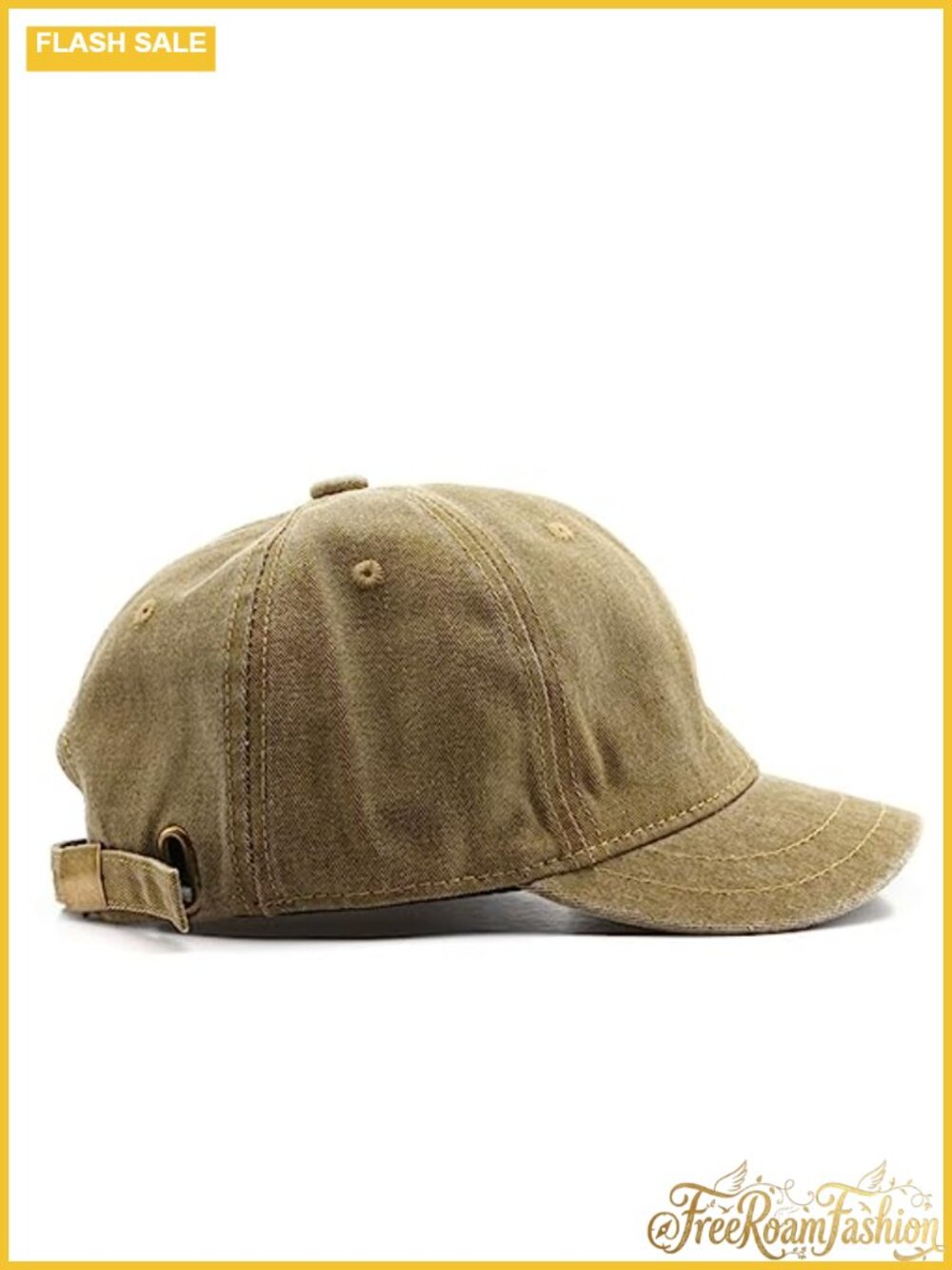 Short Brim Vintage Baseball Cap Adjustable Washed Distressed Cotton Dad Hat